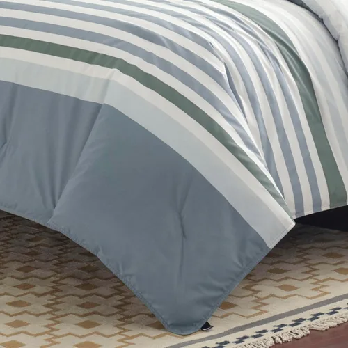 Vista 8 de Nautica - Juego de edredón individual, ropa de cama reversible de algodón con funda a juego, decoración del hogar para todas las estaciones