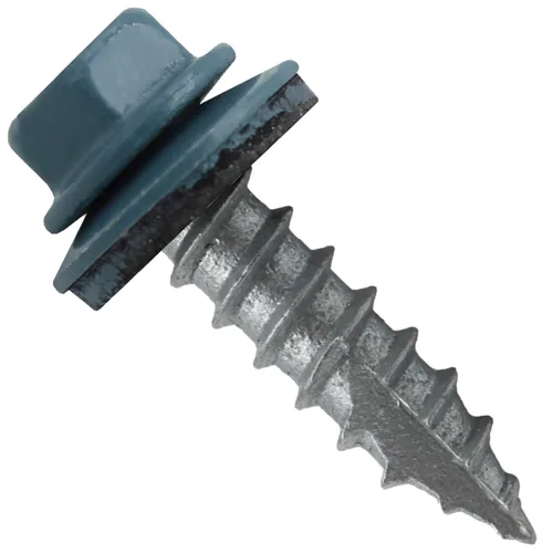 Vista 4 de HERR #14 CHARCOAL Tornillo de techo de chapa metálica de cabeza hexagonal: 250 tornillos x 1