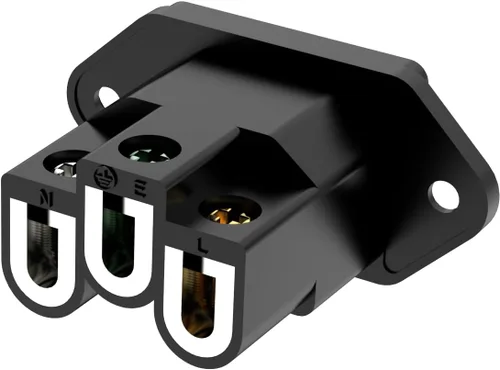 Vista 8 de Viborg Adaptador de enchufe de montaje en panel AC 250V 10A IEC320 C14 Conector de alimentación Enchufe de alimentación Enchufe de alimentación