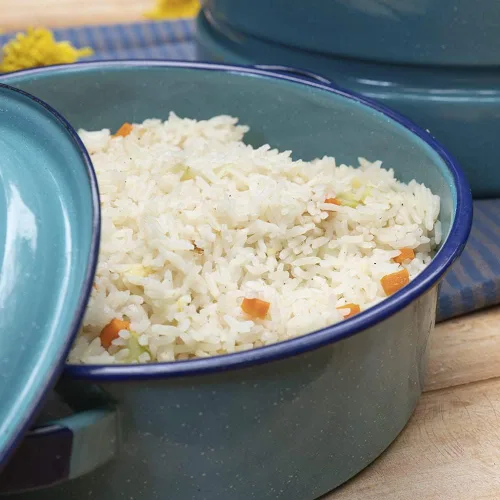 Vista 5 de Olla de Cazuela de 5 Quarts con Tapa, Acero de Esmalte Duradero, Olla de Cazuela Apta para Horno y Inducción - Olla Holandesa Hispana para Arroz
