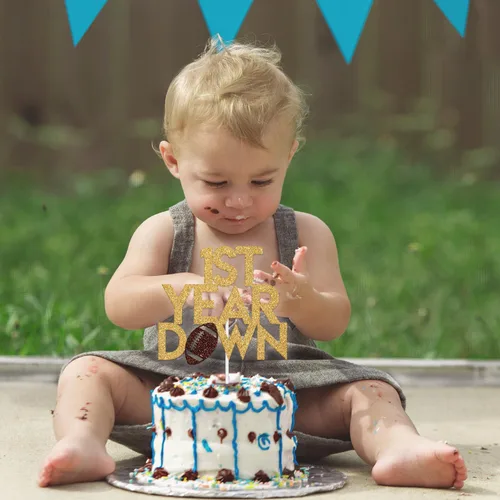Vista 2 de Decoración para tartas de cumpleaños de 1er año, decoración de pastel de cumpleaños de 1er año, suministros de fiesta de primer cumpleaños