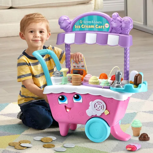 Vista 7 de LeapFrog Scoop and Learn Ice Cream Cart Deluxe (embalaje sin frustración), color rosa