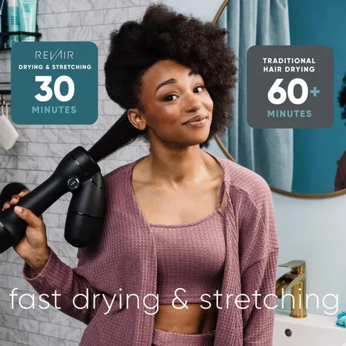 Vista 2 de REVAIR - Secador de pelo con reverso de aire - Secador de pelo innovador de secado rápido para cabello rizado, ondulado y liso - Revolucionario