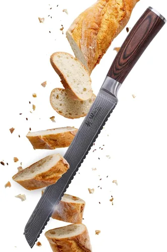 Vista 15 de Wakoli EDIB Big Master Cuchillo de pie Cuchillo de 5.7 in hoja 67 capas de acero real Big Master con mango de madera Pakka I Premium Big Master 1