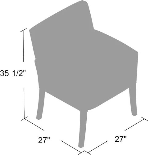 Vista 3 de Boss Office Products Caja de Recepción Silla Brazo con Acabado Caoba en Negro, 25"D x 24.5"W x 35"H