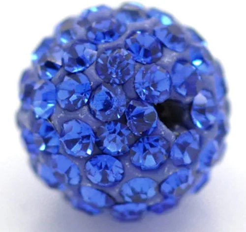 Vista 8 de RUBYCA Pave - Cuentas de arcilla de cristal checo para joyería Shamballa (20 unidades, 0.472 pulgadas, morado claro)