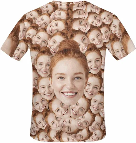 Vista 5 de Camiseta personalizada con caras para hombres, camisetas divertidas personalizadas para novio, camiseta personalizada, gran regalo