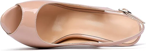 Vista 4 de YODEKS Zapatos de vestir de fiesta con plataforma y tacón alto para mujer