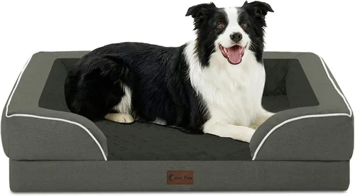 Vista 67 de Camas ortopédicas para perros grandes, cama de espuma viscoelástica impermeable para mascotas grandes con lados 89x56 cm, sofá para perros grandes