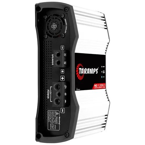 Vista 2 de Taramps MD 1200.1 Amplificador de 2 ohmios 1200 vatios RMS 1 canal completo sistema de audio para automóvil, monobloque, indicador de monitor LED