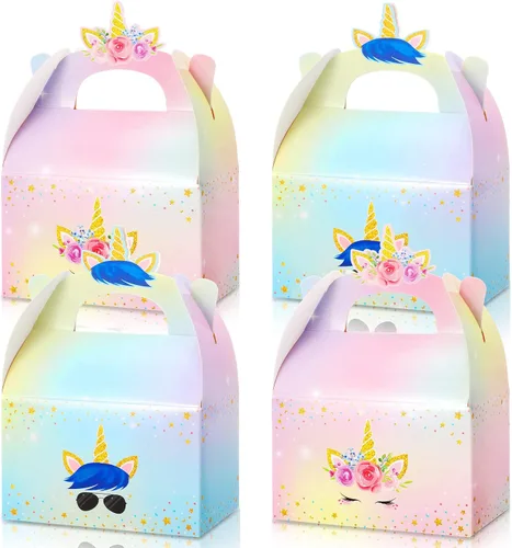 Vista 8 de Leinuosen Cajas de regalo de nube arcoíris – Bonitas cajas de recuerdo de fiesta, golosinas de dulces, cajas de regalo para niñas, niños y niños