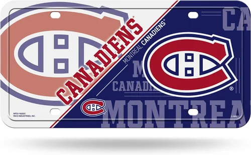 Vista 9 de Rico Industries NHL Hockey Split Metal Auto Tag 6" x 12" - Great for Truck/Car/SUV