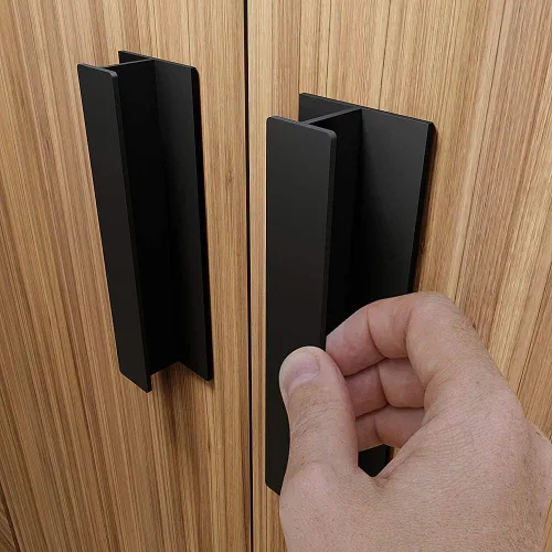 Vista 3 de HRX - Manija de puerta autoadhesiva para puerta, fácil de instalar, sin tornillos, despegar y pegar en vidrio, madera, metal, plástico, perilla