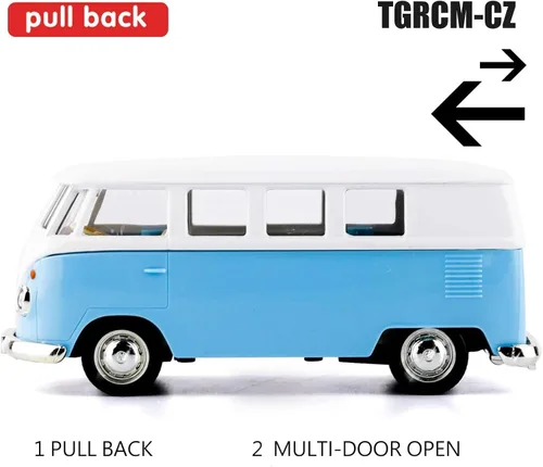 Vista 3 de TGRCM-CZ - Modelo de coche de fundición a escala 1/36, coche de juguete de aleación de zinc para niños, camión de juguete de tracción para regalo