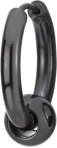 Vista 3 de Aretes de aro con bisagras de acero inoxidable para hombres y mujeres, 2 piezas