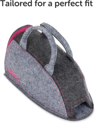 Vista 8 de Oliso Plancha de vapor M3Pro Project con solemate (frambuesa) + bolsa de almacenamiento y transporte estuche de viaje (frambuesa)