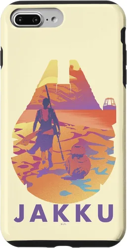 Vista 13 de Funda de relleno para iPhone 15 Star Wars Jakku Millennium Falcon