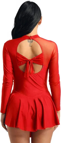 Vista 9 de easyforever Vestido de ballet latino para mujeres, adolescentes, uniforme de equipo de patinaje, falda tutú, leotardo