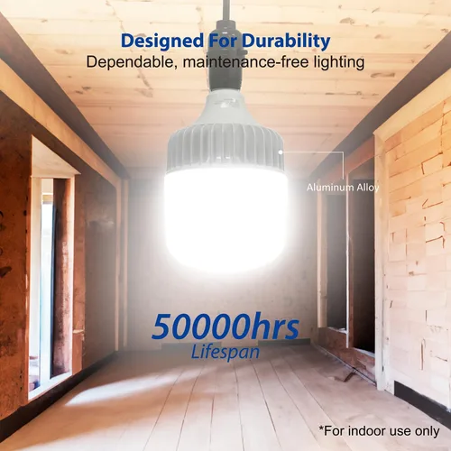 Vista 10 de Bombilla LED, 5000 lúmenes, equivalente a 36 W, luz diurna de 5000 K, base E26, 50,000 horas de vida útil, no regulable, solo