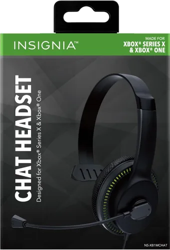 Vista 3 de Insignia - Auriculares de chat con cable para Xbox Series X S y Xbox One - NegroVerde