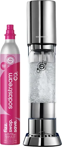Vista 10 de SodaStream Enso - Kit para hacer agua con gas (negro) - incluye CO2, botella de carbonatación de 32 FL Oz. VISTO-EN-TV