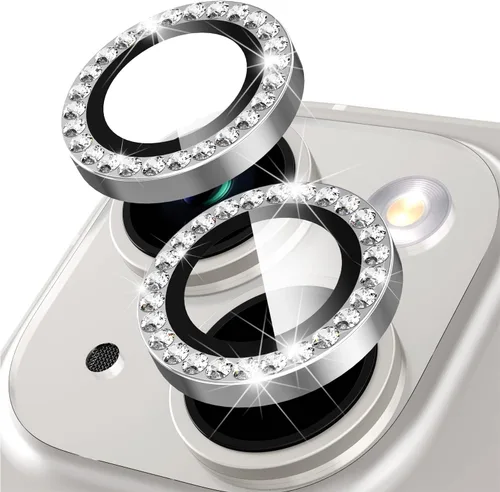 Vista 17 de Suoman Protector de lente de cámara para iPhone 14 de 6.1 pulgadas, protector de lente de cámara de 6.7 pulgadas, película de vidrio templado 9H