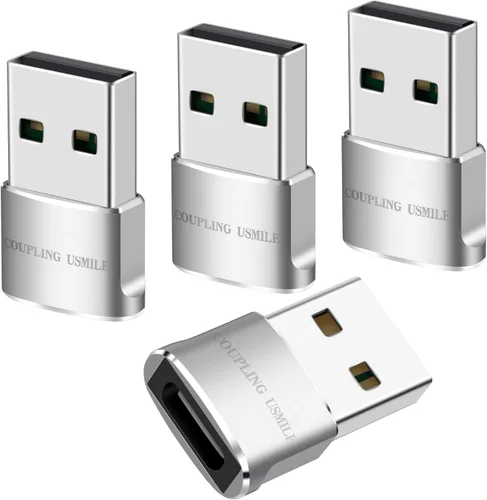 Vista 8 de Adaptador USB a USB C, 4 paquetes para iPhone de carga rápida, transferencia y conversión OTG tipo C. USBC a A compatible con iPhone 17/16/15 Plus