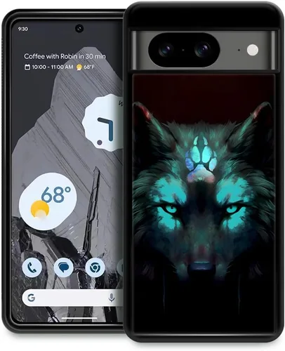 Vista 37 de CARLOCA Funda compatible con Samsung Galaxy S23 Plus, diseño gráfico de identidad negro espiritual lobo, a prueba de golpes, antiarañazos