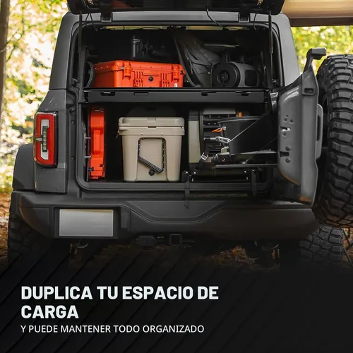 Vista 6 de Estante de carga para maletero trasero interior compatible con Ford Bronco 2021 2022 2023 2024 2025