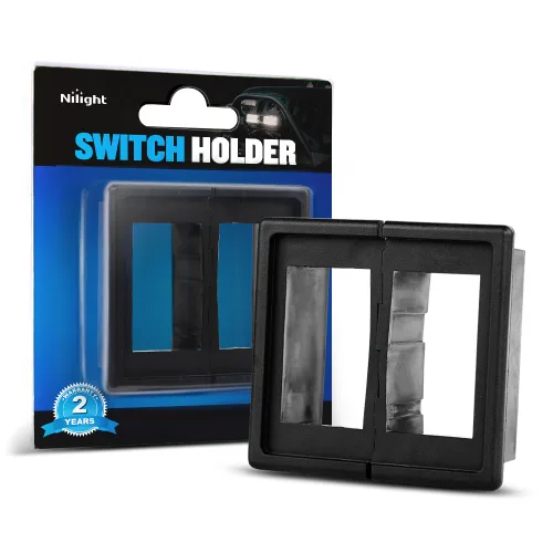 Vista 9 de Nilight Barra de luz LED, soporte para interruptor basculante, kit de carcasa de interruptor de panel de plástico ABS negro, carcasa