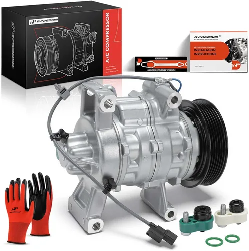 Vista 10 de A-Premium Compresor de aire acondicionado con embrague compatible con Honda Fit 2015 2016 2017 2018, con compresor 10SA11E, con polea de 6 ranuras