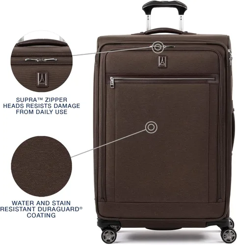 Vista 3 de Travelpro Platinum Elite-Softside - Maletas expansible con ruedas giratorias, Espresso intenso), 409186904