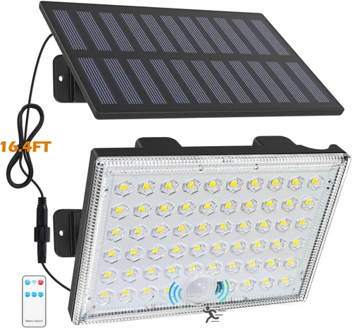 Vista 12 de LumiZen Luces solares para exteriores con sensor de movimiento, 3 modos de luces solares blancas frías, luces solares impermeables del atardecer al