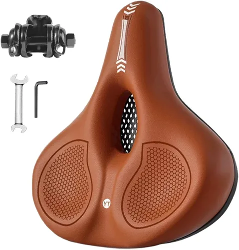 Vista 9 de TOPCABIN Asiento cómodo para bicicleta con doble bola de absorción de golpes, espuma viscoelástica gruesa, impermeable, universal, asiento ancho