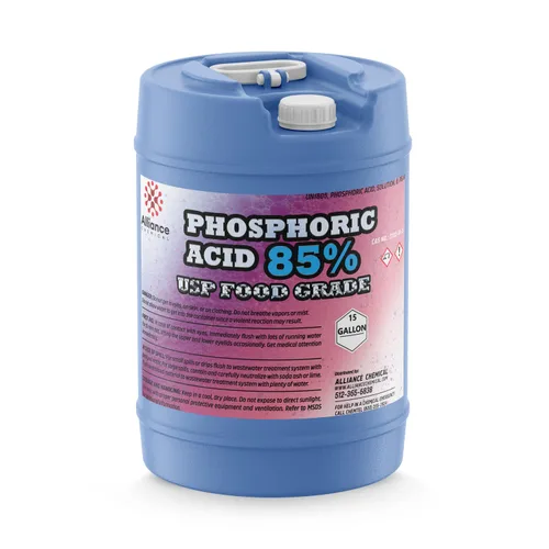 Vista 6 de Ácido fosfórico 85% - USP grado alimenticio - 1 galón - 85% limpiador de ácido fosfórico para control de pH, alimentos y bebidas, Alliance Chemical