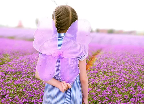 Vista 5 de FANWNKI Alas de hada para niñas, ángel, mariposa, libélula accesorios para disfraz de fiesta de cumpleaños