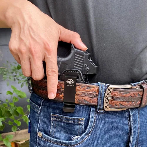Vista 6 de Fundas de cuero para pistola: Glock 19 23 45 – Taurus G2C G2S G3C – S&W SD9VE M&P Shield 9MM – Ruger SECURITY-9 SR9C – Springfield HELLCAT Pro
