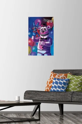 Vista 2 de Póster de pared de Five Nights at Freddy's: Sister Location - Funtime Freddy con alfileres