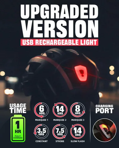 Vista 4 de VICTGOAL Casco de bicicleta con luz trasera recargable por USB, gafas magnéticas desmontables, visera solar extraíble, cascos de bicicleta de Negro