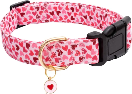 Vista 27 de Faygarsle - Collar de algodón para perros, collar de diseñador para hembras, tamaños pequeños, medianos y grande, diseño de flores con dijes de Beige