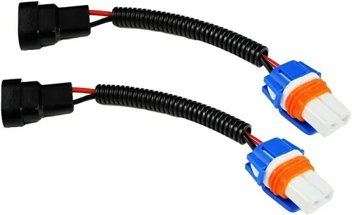 Vista 2 de x xotic tech H4 / 9003/HB2 - Adaptadores de arnés de cableado para faros delanteros, conector macho y hembra de cerámica de 14 AWG para bombilla
