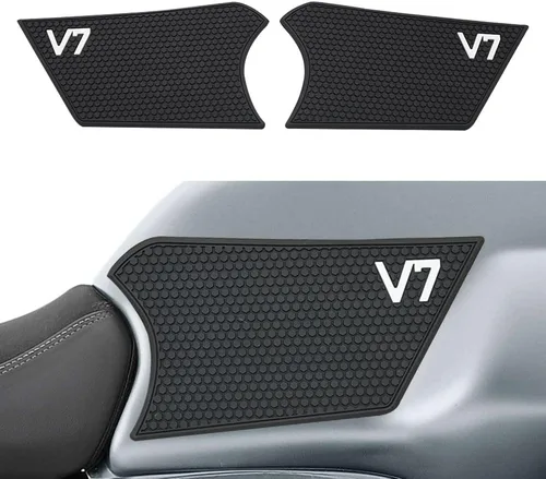 Vista 7 de Para Moto Guzzi V7 iii 850 2021 - Almohadilla lateral para tanque de combustible, almohadillas protectoras, calcomanías, calcomanía de gas, agarre