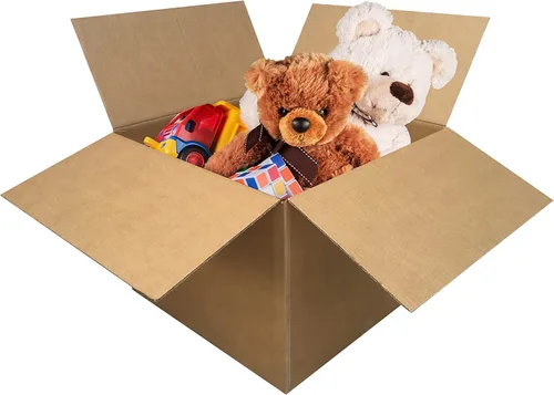 Vista 6 de Uboxes - Cajas de transporte para mudanzas de tamaño grande de 50.8 x 50.8 x 38.1 cm, café corrugado