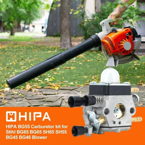 Vista 4 de HIPA Carburador BG55 para STIHL BG 55 BG85 BG65 BG85C SH85 SH55 BG45 BG55C BG55Z BG46 BG65DZ BG85DZ BG85DZ piezas de soplador de hojas reemplazar