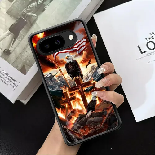Vista 388 de Compatible con Google Pixel 4A 5G Mobile Case Creative Acrylic Panel trasero Silicona Protección Grip especialmente diseñado para Google Pixel 4A 5G