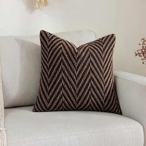 Vista 9 de vctops Funda de cojín de punto bohemio en blanco y negro, funda de cojín tejida con flecha, decoración cuadrada para sofá, dormitorio, sala