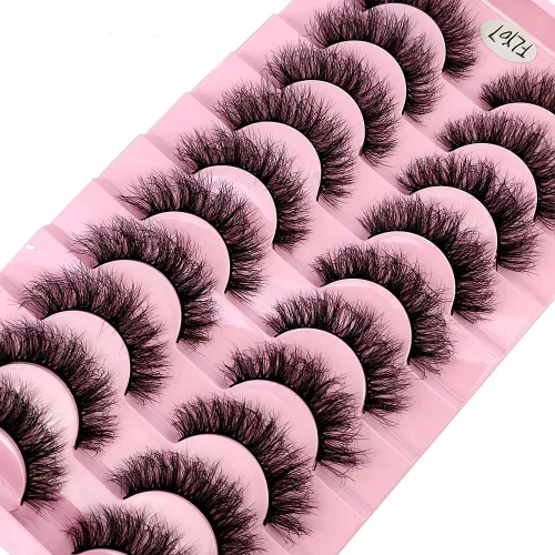 Vista 14 de 10 pares de pestañas postizas de visón 3D, hechas a mano, pestañas largas y finas, pestañas naturales para maquillaje de ojos (3-6)