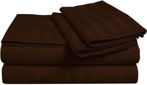 Vista 11 de Juego de sábanas y fundas de almohada de 6 piezas, 100% algodón, juego de sábanas de rayas de agua individual incluye 4 fundas de almohada, 1 sábana