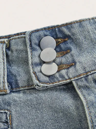 Vista 3 de Verdusa Minifalda de mezclilla plisada con volantes de cintura baja Y2K para mujer