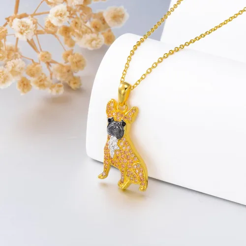Vista 20 de Collares con colgante de perro de plata de ley S925 – 24 razas corgi/husky/labrador/pastor para mujer
